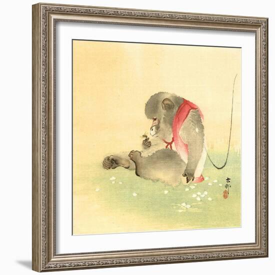 Monkey and Bee-Koson Ohara-Framed Giclee Print