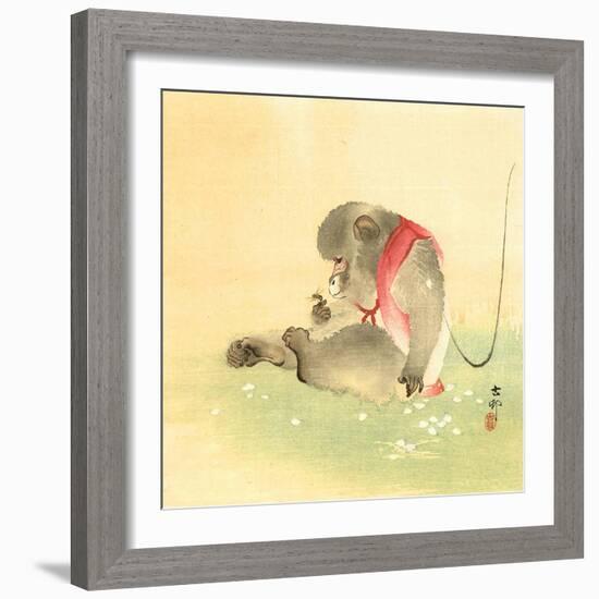 Monkey and Bee-Koson Ohara-Framed Giclee Print