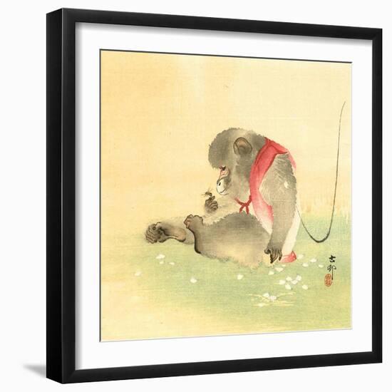Monkey and Bee-Koson Ohara-Framed Giclee Print