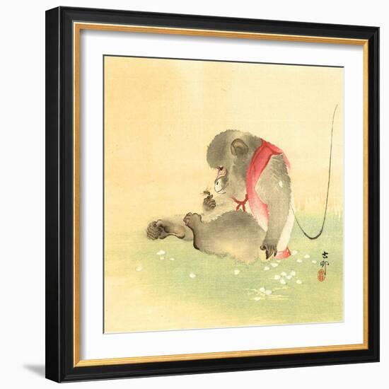 Monkey and Bee-Koson Ohara-Framed Giclee Print