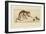 Monkey and Chestnuts, 19Th Century (Etching & Roulette)-Henri-Charles Guérard-Framed Giclee Print