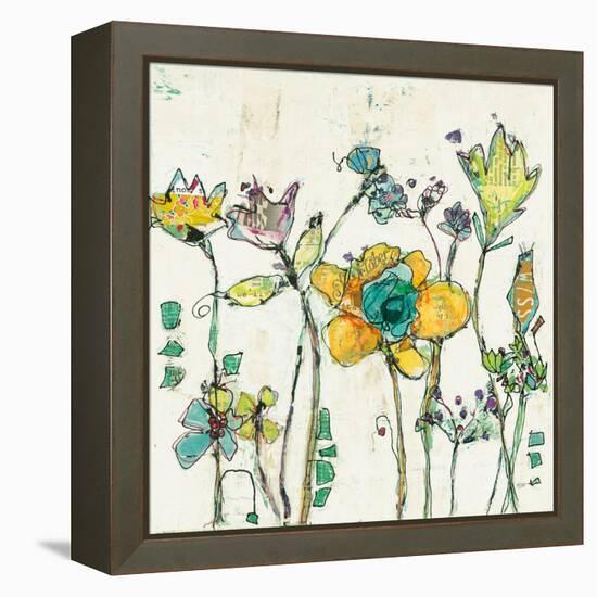 Monkey and Mommy Cream-Kellie Day-Framed Stretched Canvas