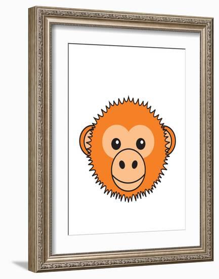 Monkey - Animaru Cartoon Animal Print-Animaru-Framed Giclee Print