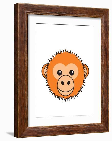 Monkey - Animaru Cartoon Animal Print-Animaru-Framed Giclee Print