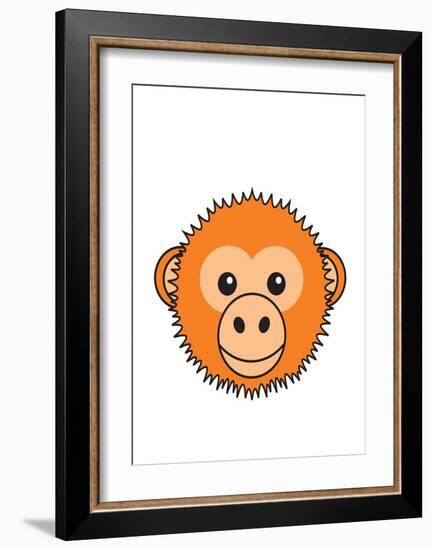 Monkey - Animaru Cartoon Animal Print-Animaru-Framed Giclee Print