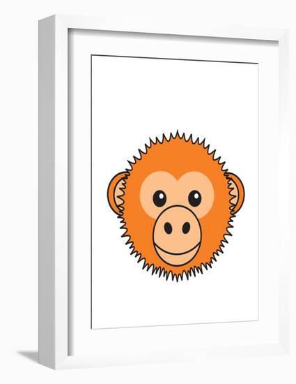 Monkey - Animaru Cartoon Animal Print-Animaru-Framed Giclee Print