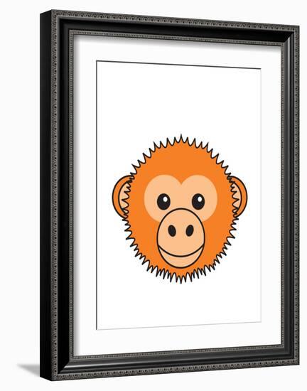 Monkey - Animaru Cartoon Animal Print-Animaru-Framed Giclee Print