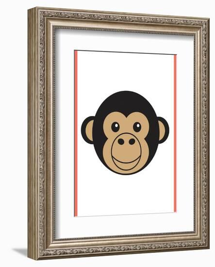 Monkey - Animaru Cartoon Animal Print-Animaru-Framed Giclee Print