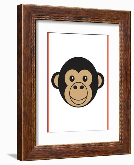 Monkey - Animaru Cartoon Animal Print-Animaru-Framed Giclee Print