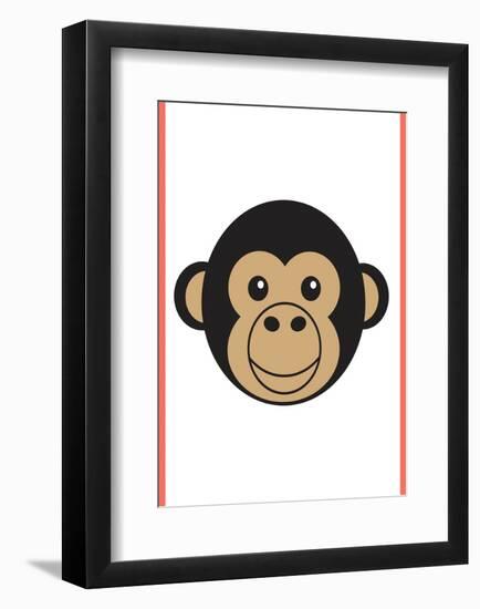 Monkey - Animaru Cartoon Animal Print-Animaru-Framed Giclee Print