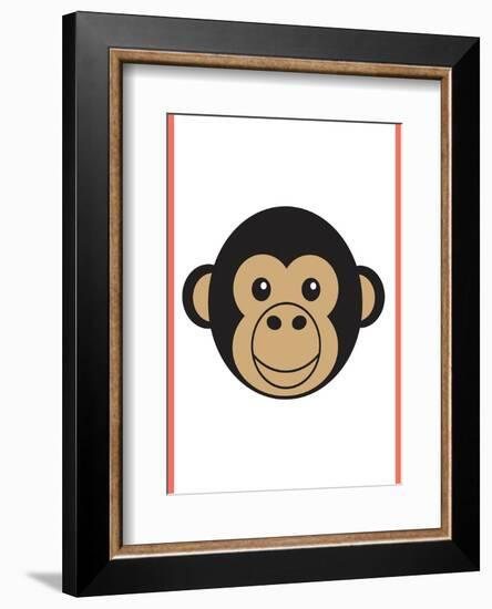 Monkey - Animaru Cartoon Animal Print-Animaru-Framed Giclee Print