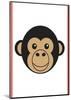 Monkey - Animaru Cartoon Animal Print-Animaru-Mounted Giclee Print