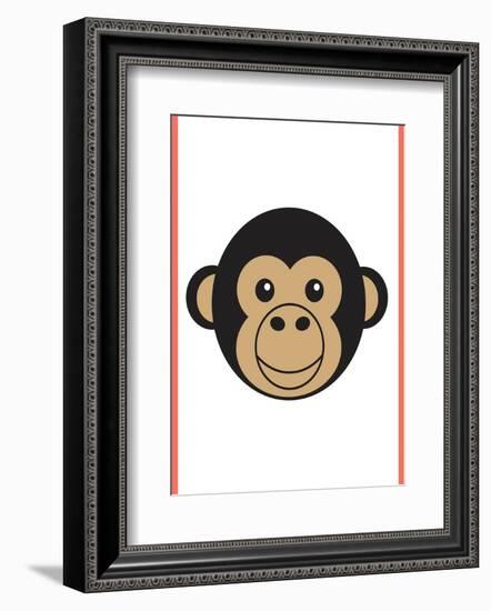 Monkey - Animaru Cartoon Animal Print-Animaru-Framed Giclee Print