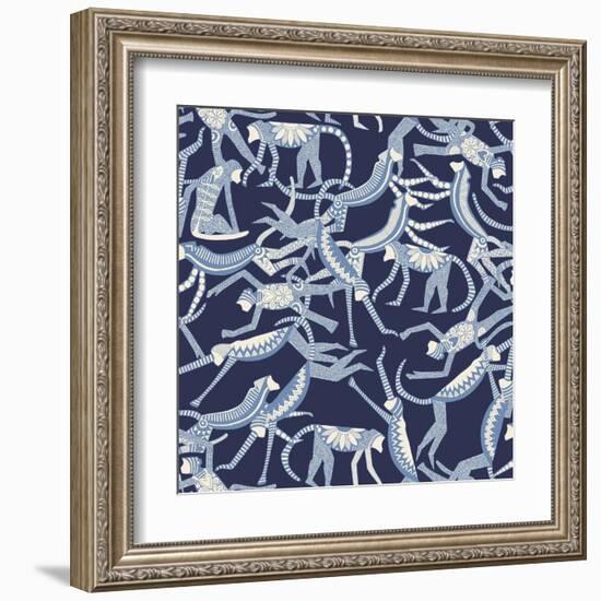 Monkey Blue-Sharon Turner-Framed Art Print