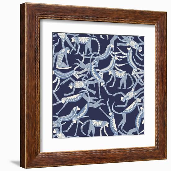 Monkey Blue-Sharon Turner-Framed Art Print