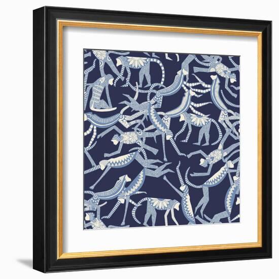 Monkey Blue-Sharon Turner-Framed Art Print