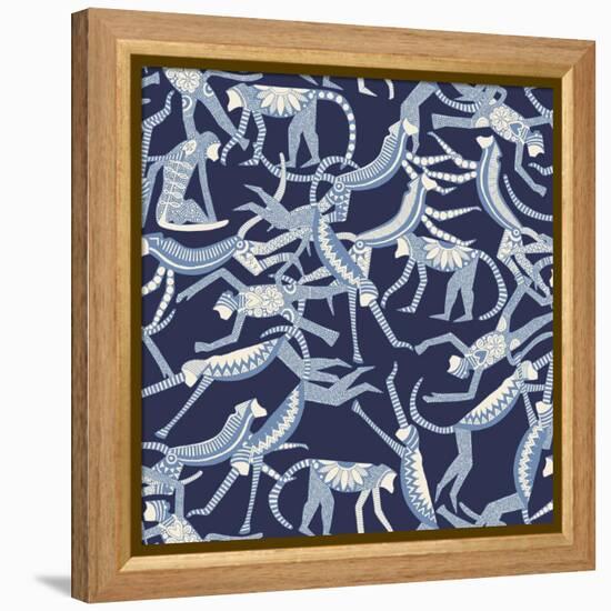 Monkey Blue-Sharon Turner-Framed Stretched Canvas