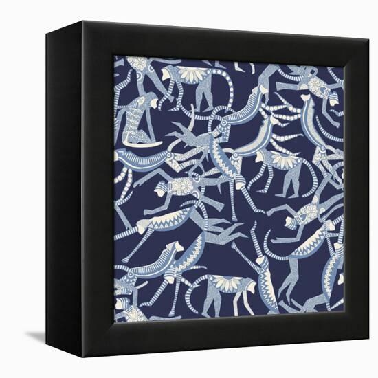 Monkey Blue-Sharon Turner-Framed Stretched Canvas