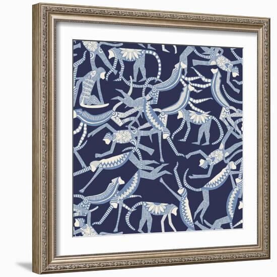 Monkey Blue-Sharon Turner-Framed Art Print