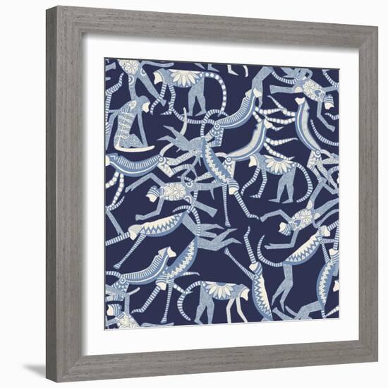 Monkey Blue-Sharon Turner-Framed Art Print