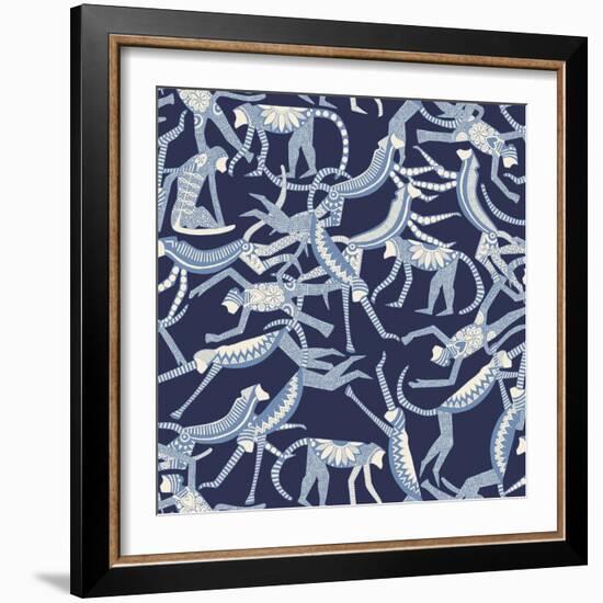 Monkey Blue-Sharon Turner-Framed Art Print