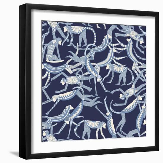 Monkey Blue-Sharon Turner-Framed Art Print