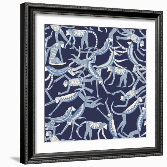 Monkey Blue-Sharon Turner-Framed Art Print