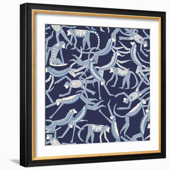 Monkey Blue-Sharon Turner-Framed Art Print