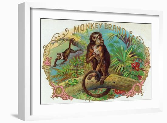 Monkey Brand Cigar Box Label-Lantern Press-Framed Art Print