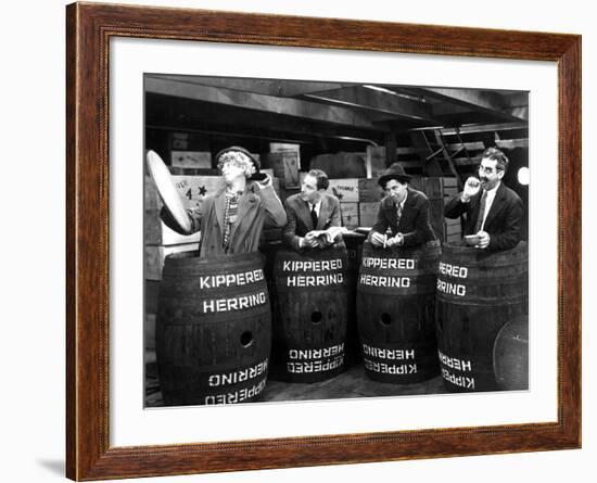 Monkey Business, Harpo Marx, Zeppo Marx, Chico Marx, Groucho Marx, 1931-null-Framed Photo