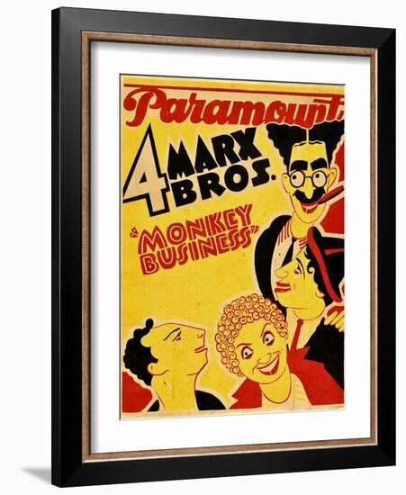 Monkey Business, the Marx Brothers, 1931-null-Framed Art Print