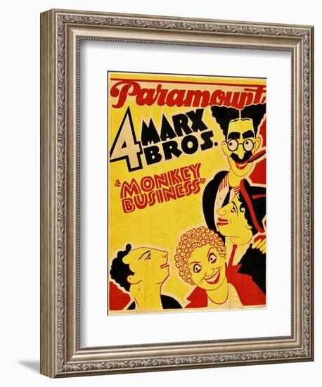 Monkey Business, the Marx Brothers, 1931-null-Framed Art Print