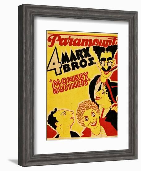 Monkey Business, the Marx Brothers, 1931-null-Framed Art Print