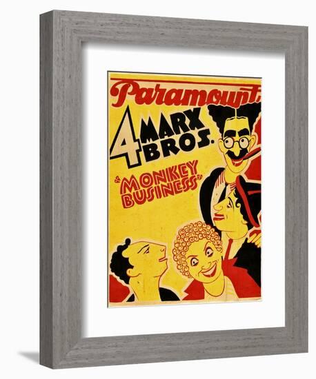 Monkey Business, the Marx Brothers, 1931-null-Framed Art Print