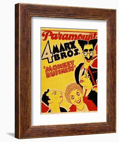 Monkey Business, the Marx Brothers, 1931-null-Framed Art Print