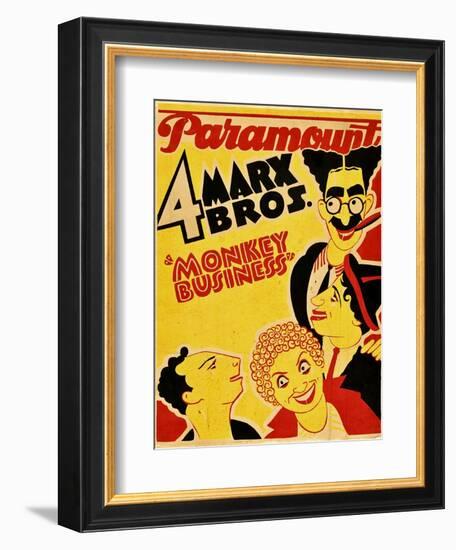 Monkey Business, the Marx Brothers, 1931-null-Framed Art Print