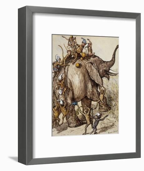 Monkey Capers-Ernest Henry Griset-Framed Premium Giclee Print