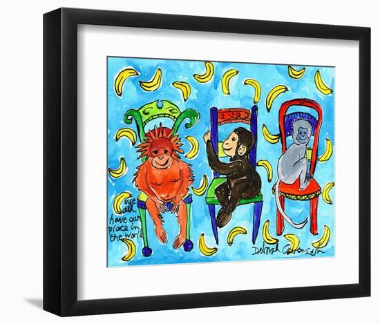 Monkey Chair-Deborah Cavenaugh-Framed Art Print