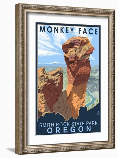 Monkey Face - Smith Rock State Park, Oregon-Lantern Press-Framed Art Print