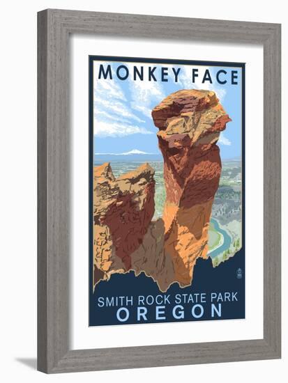 Monkey Face - Smith Rock State Park, Oregon-Lantern Press-Framed Art Print
