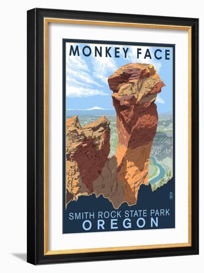 Monkey Face - Smith Rock State Park, Oregon-Lantern Press-Framed Art Print