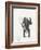 Monkey Holding a Tennis Racket and Ball-null-Framed Photo