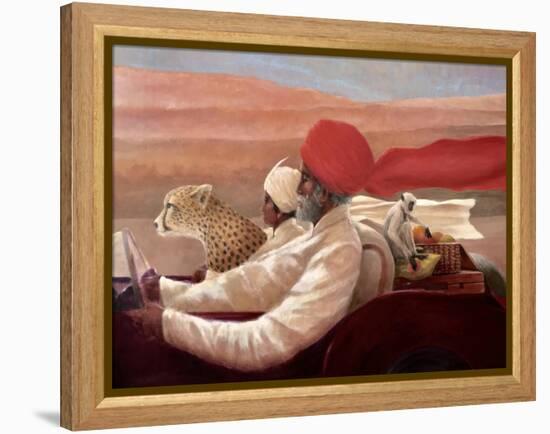 Monkey Picnic-Lincoln Seligman-Framed Premier Image Canvas