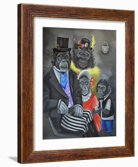 Monkey Portrait-Sue Clyne-Framed Giclee Print
