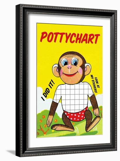 Monkey Potty Chart-Jason Pierce-Framed Art Print