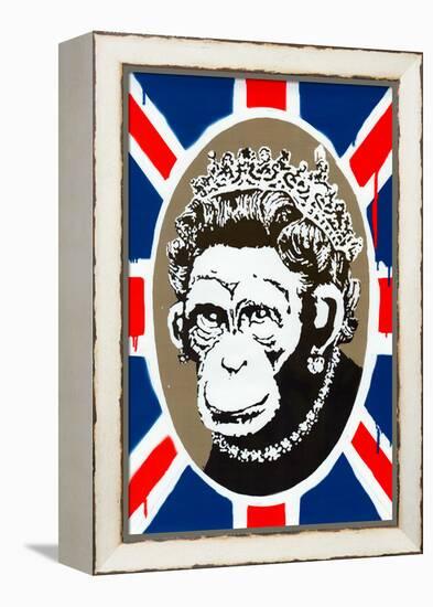 Monkey Queen Union Jack Graffiti-null-Framed Stretched Canvas