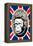 Monkey Queen Union Jack Graffiti-null-Framed Stretched Canvas