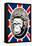 Monkey Queen Union Jack Graffiti-null-Framed Stretched Canvas