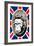 Monkey Queen Union Jack Graffiti-null-Framed Art Print