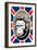 Monkey Queen Union Jack Graffiti-null-Framed Art Print